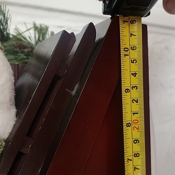 Beautiful Santa clause on wooden chimney, with deer and Snowman. - Picture 9 of 9